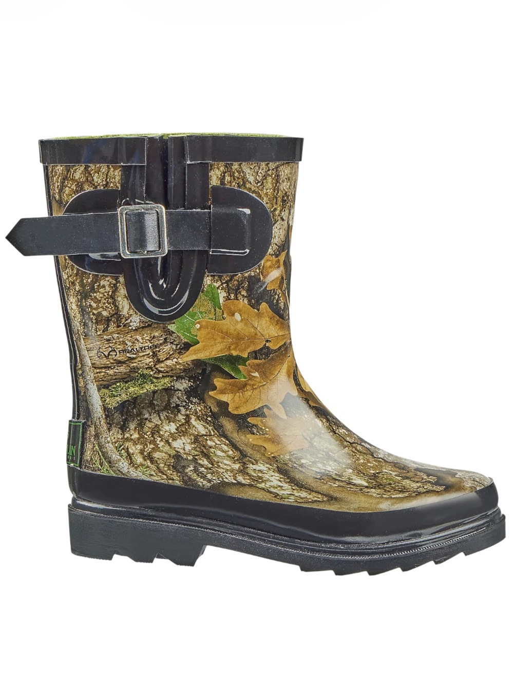 ✅ 5 for $25 - Realtree Camo Buckle Rain Boot in Green, Brown & Black, Size 2